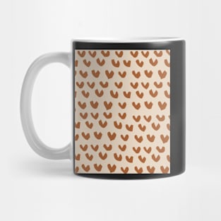 Minimal Modern  Abstract heart Shapes  Warm  Tones  Design Mug